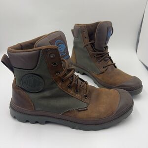 Palladium Pampa Sport Cuff Womens Boot 9 Brown Leather Ankle Combat Shoes